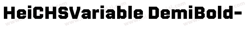HeiCHSVariable DemiBold字体转换